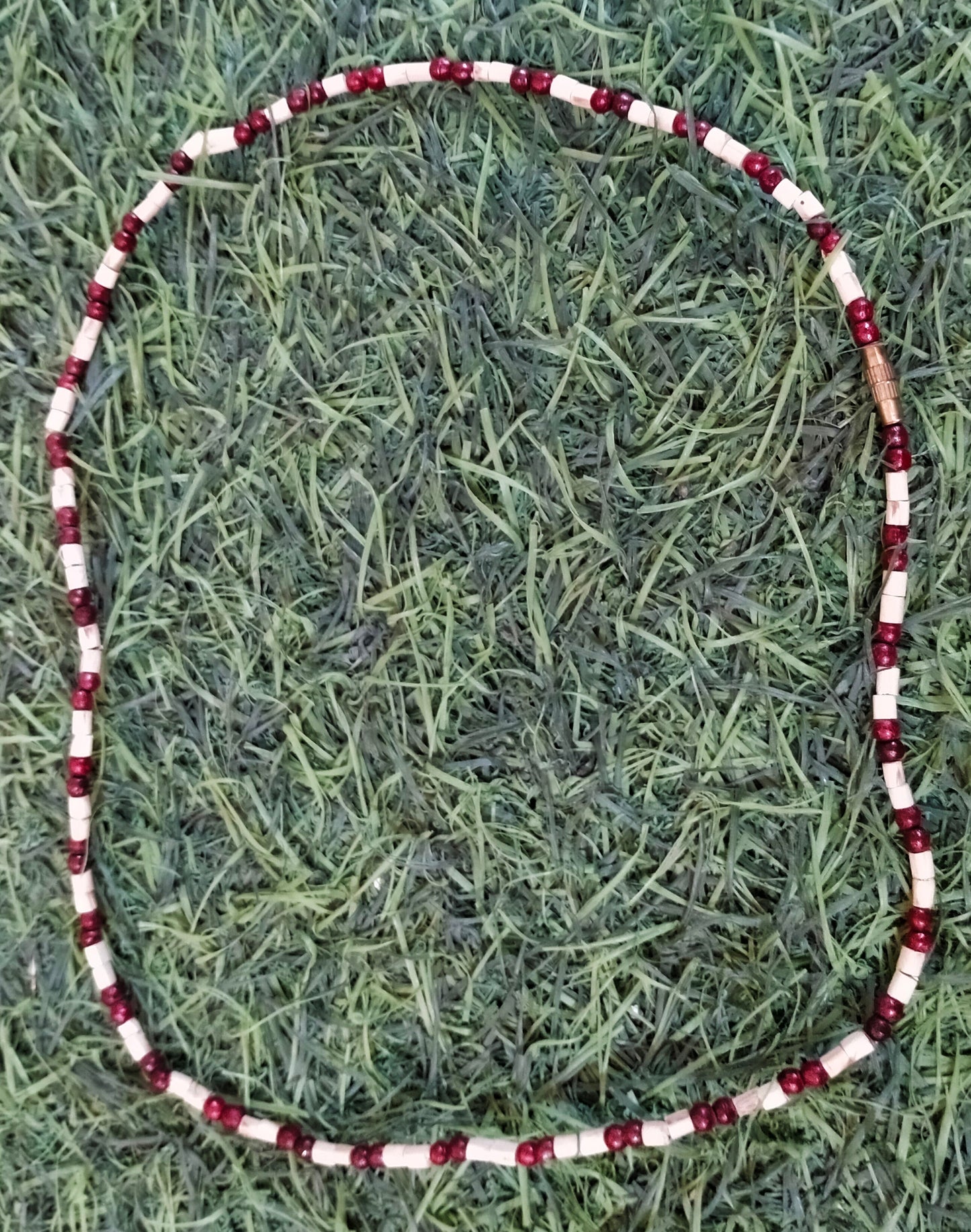 simple tulsi with 2 red sandal beads kanthi