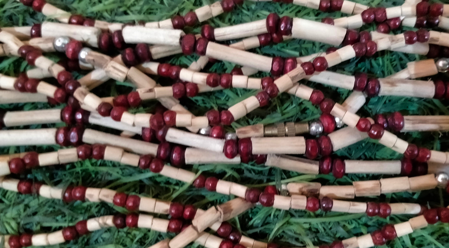simple tulsi with 2 red sandal beads kanthi