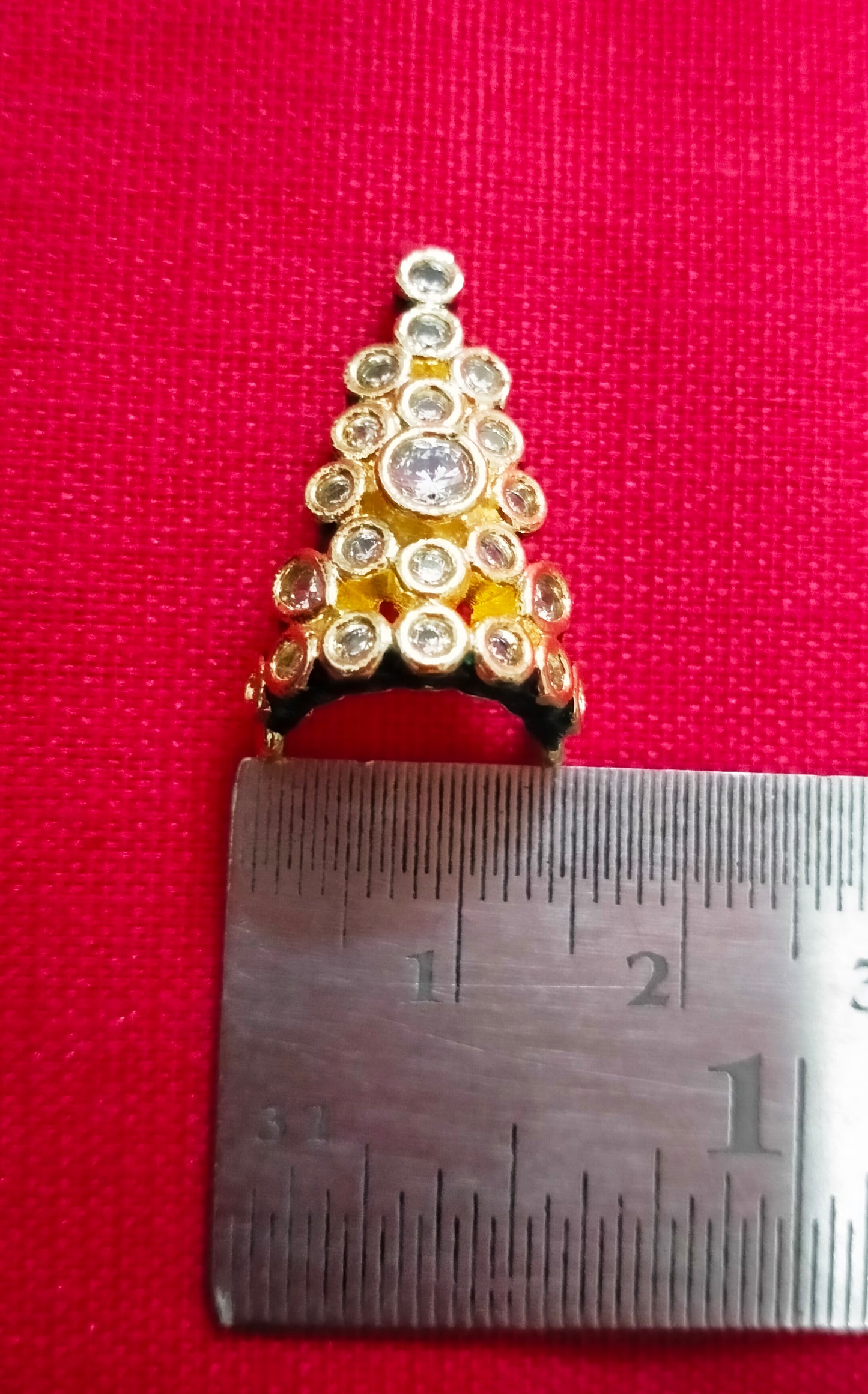 Kundan work white artificial stone Mukut