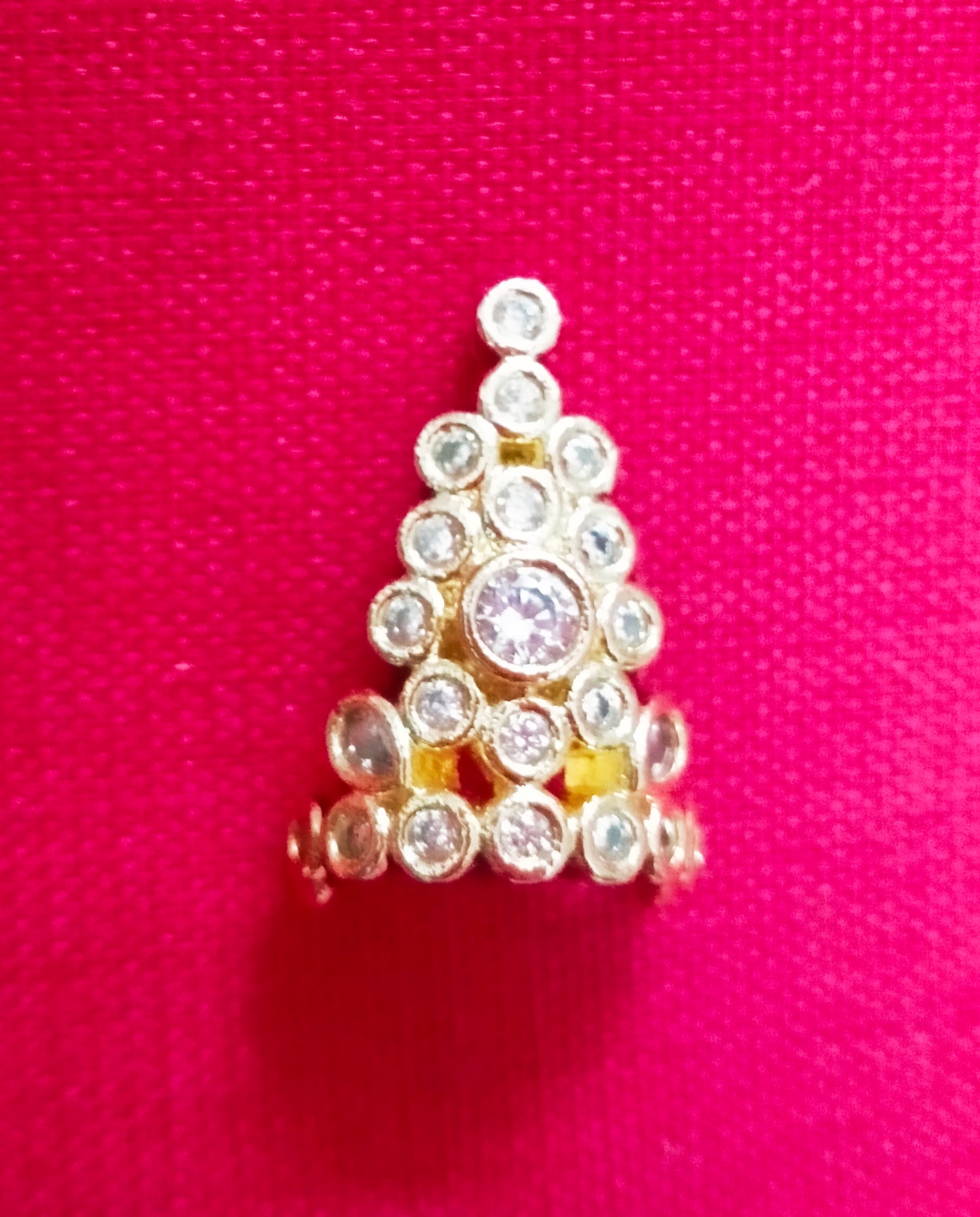 Kundan work white artificial stone Mukut