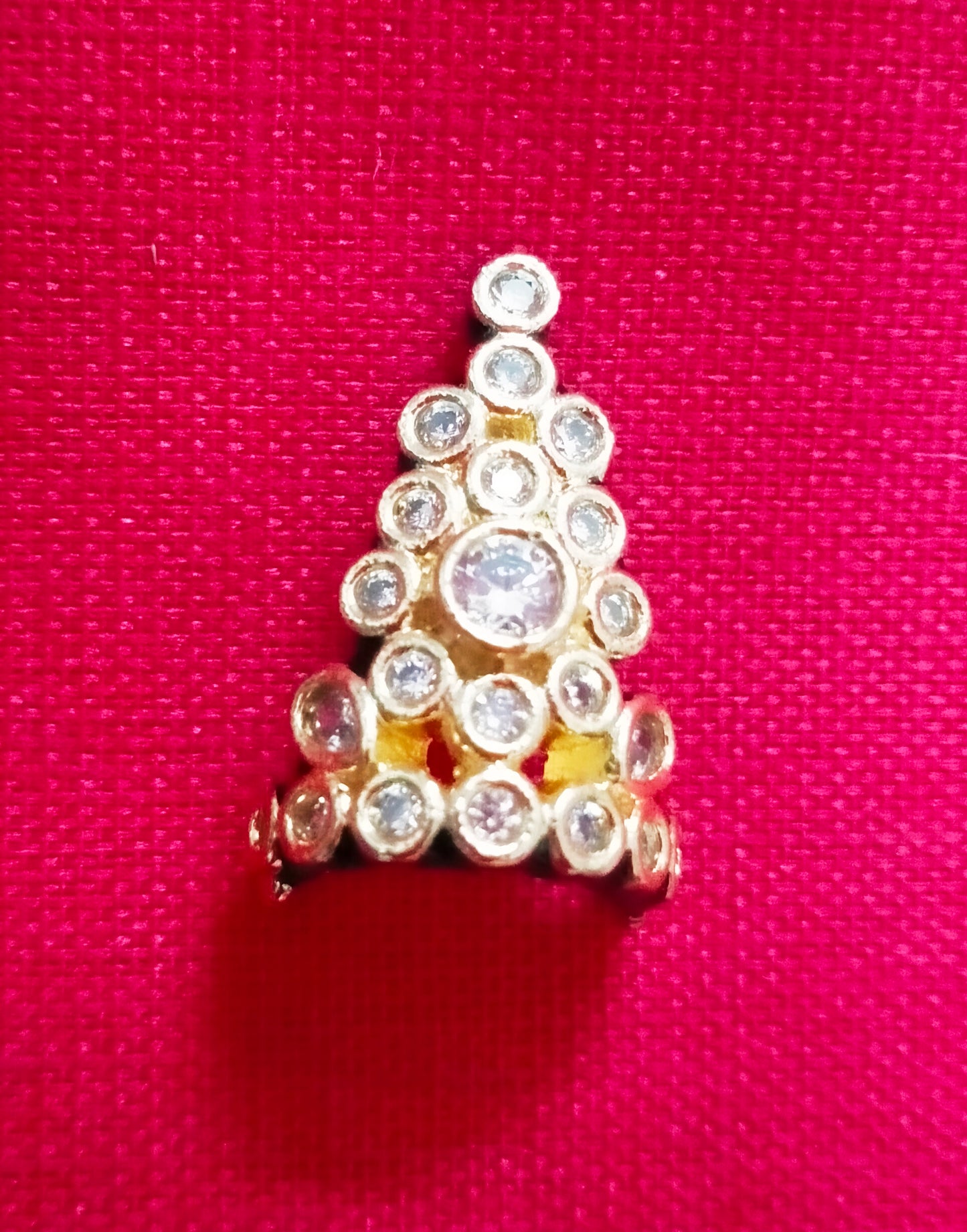 Kundan work white artificial stone Mukut