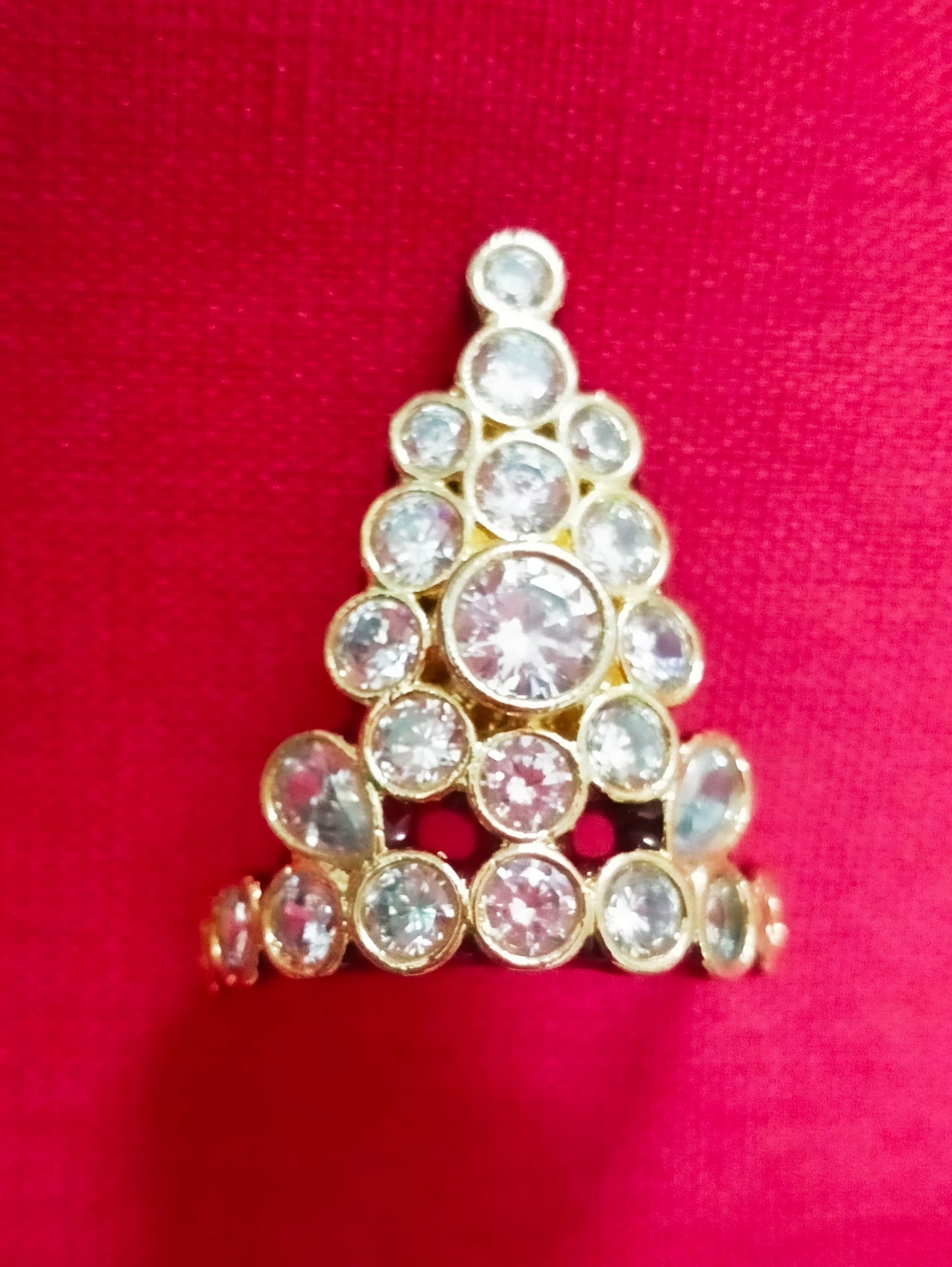 Kundan work white artificial stone Mukut