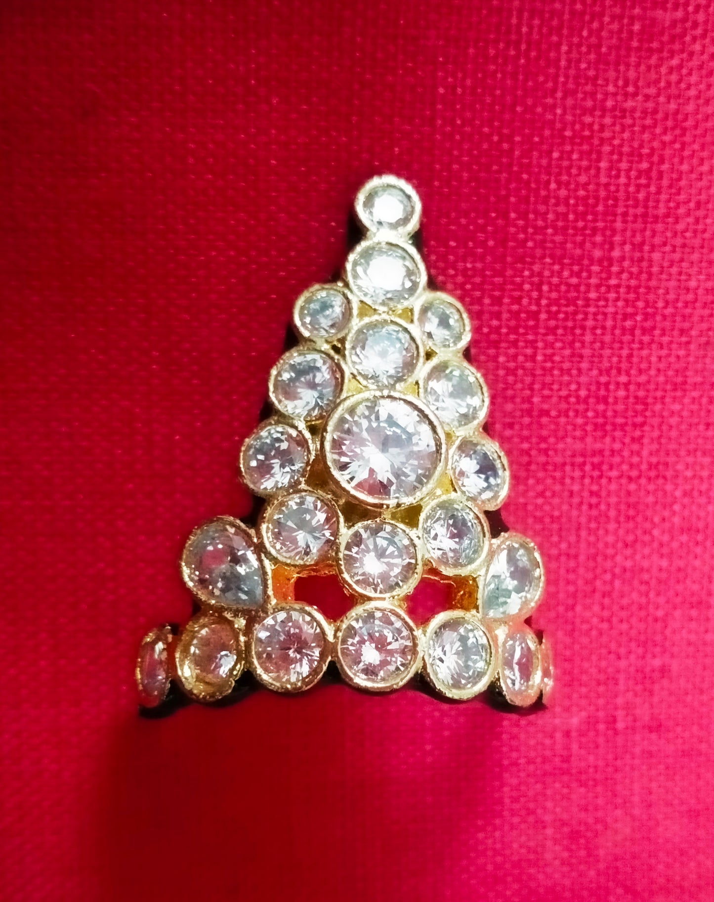 Kundan work white artificial stone Mukut