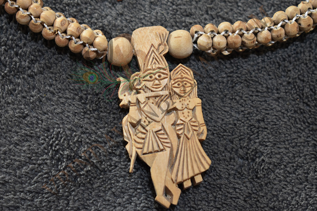 Radha Krishna pendant tulsi kanthi mala