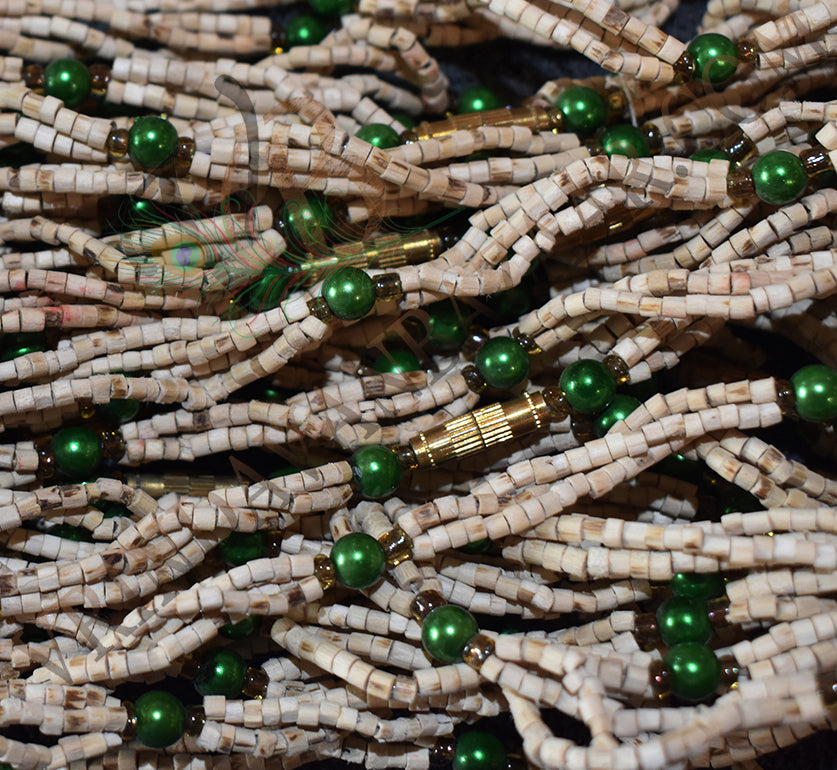 Green bead tulsi kanthi mala