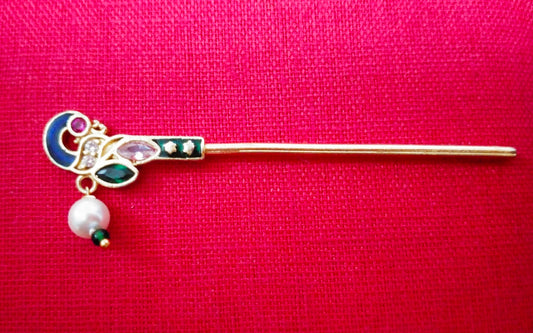 Simple peacock artificial stone flute -Flute length- 6 cm
