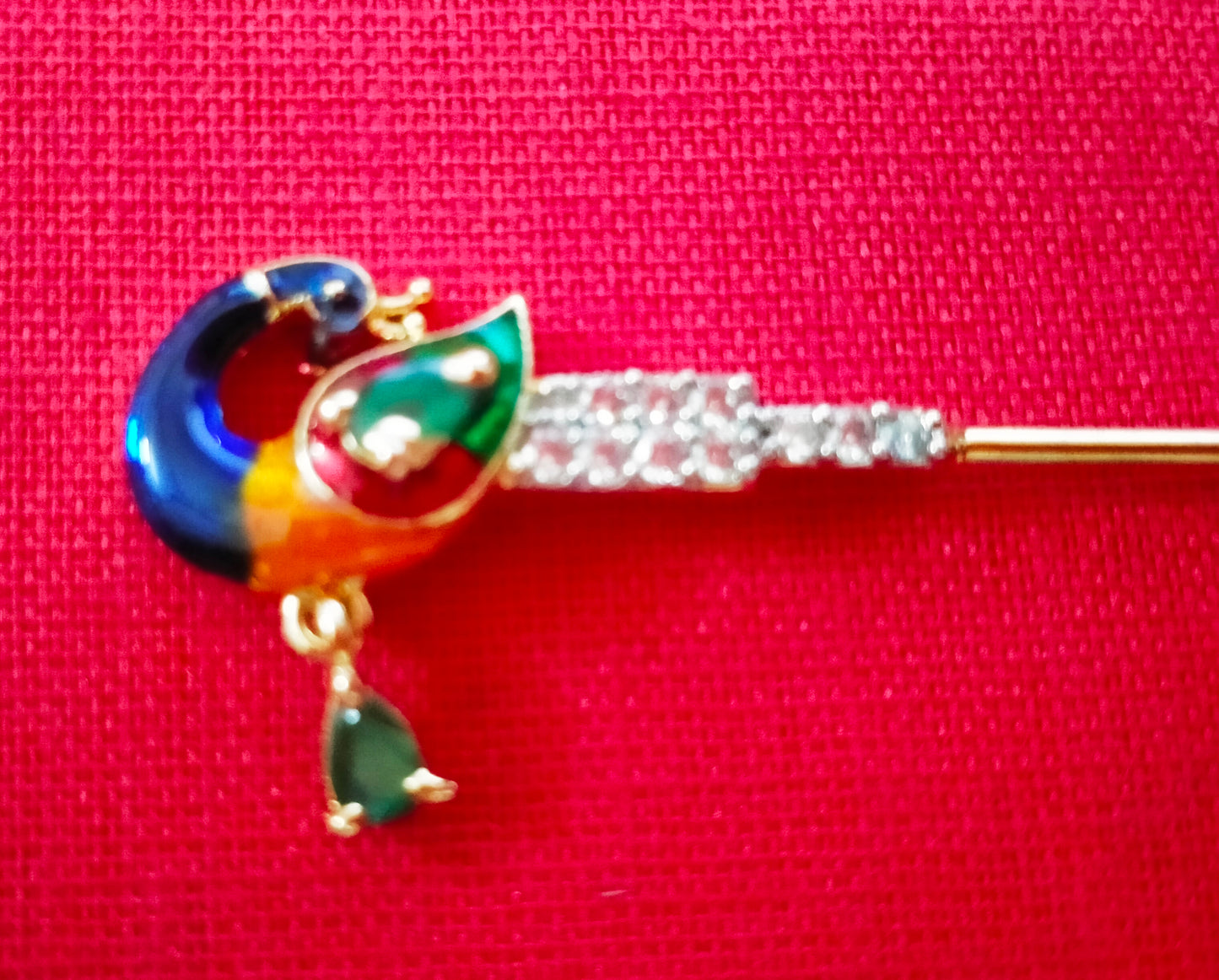 Colourful peacock artificial stone flute