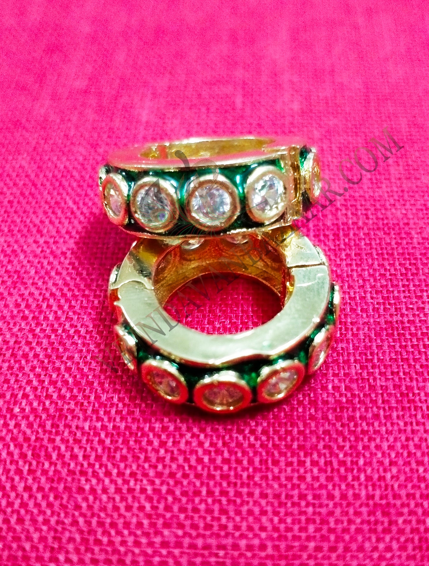 Kundan with artificial stone kangan/ bangle