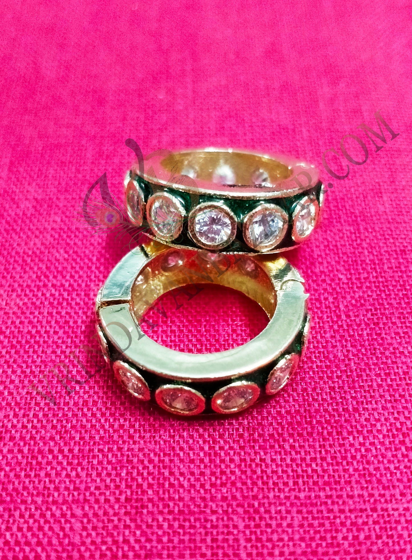 Kundan with artificial stone kangan/ bangle