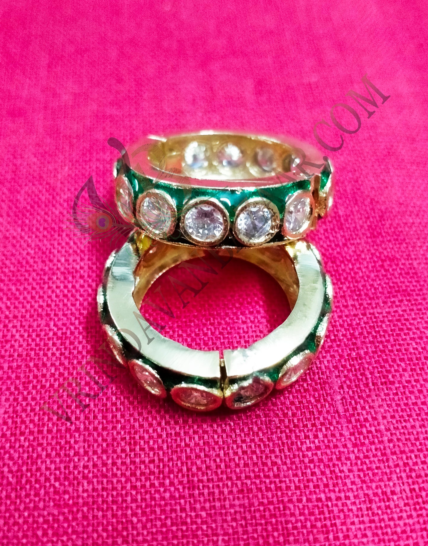 Kundan with artificial stone kangan/ bangle