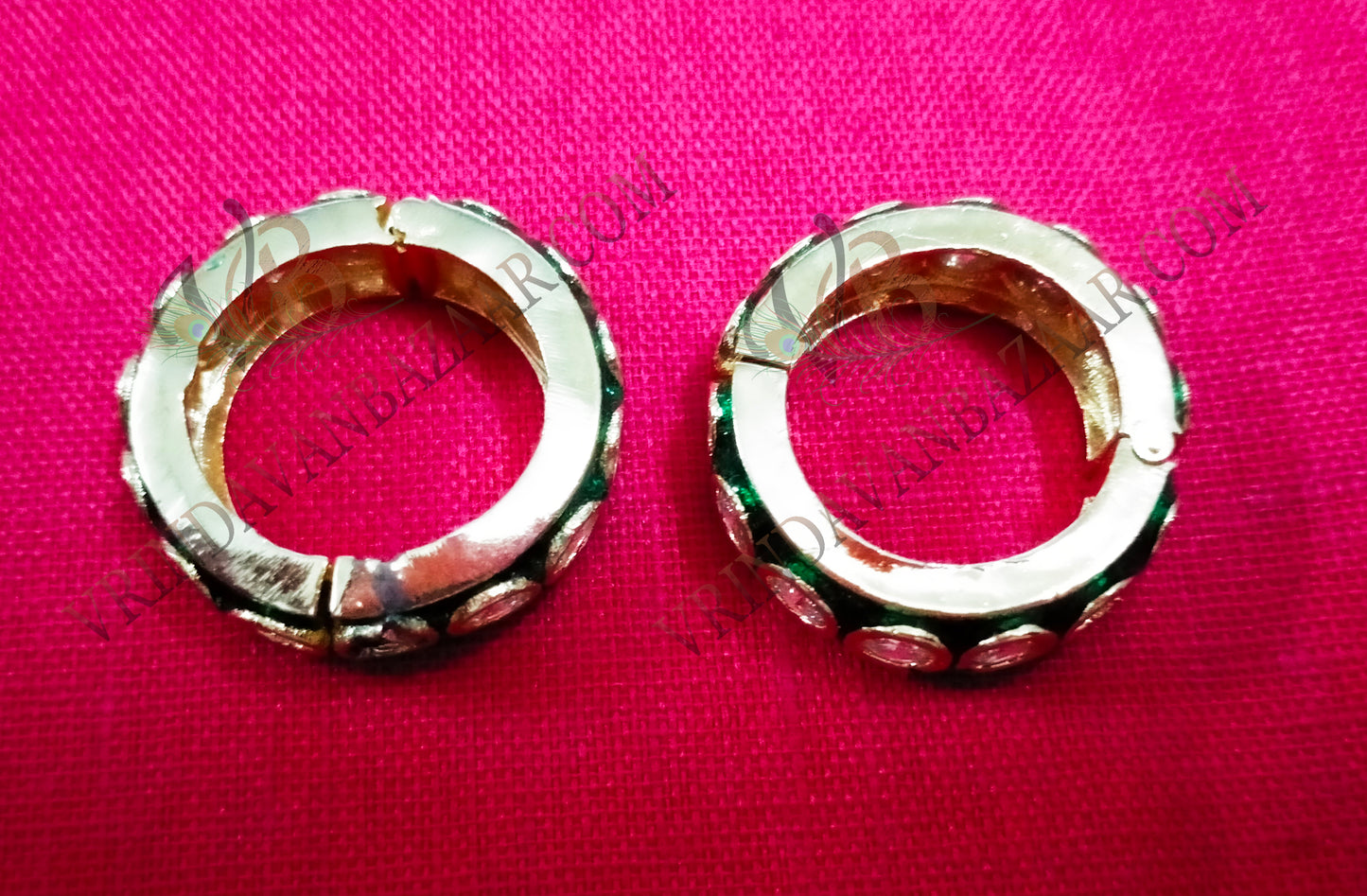 Kundan with artificial stone kangan/ bangle