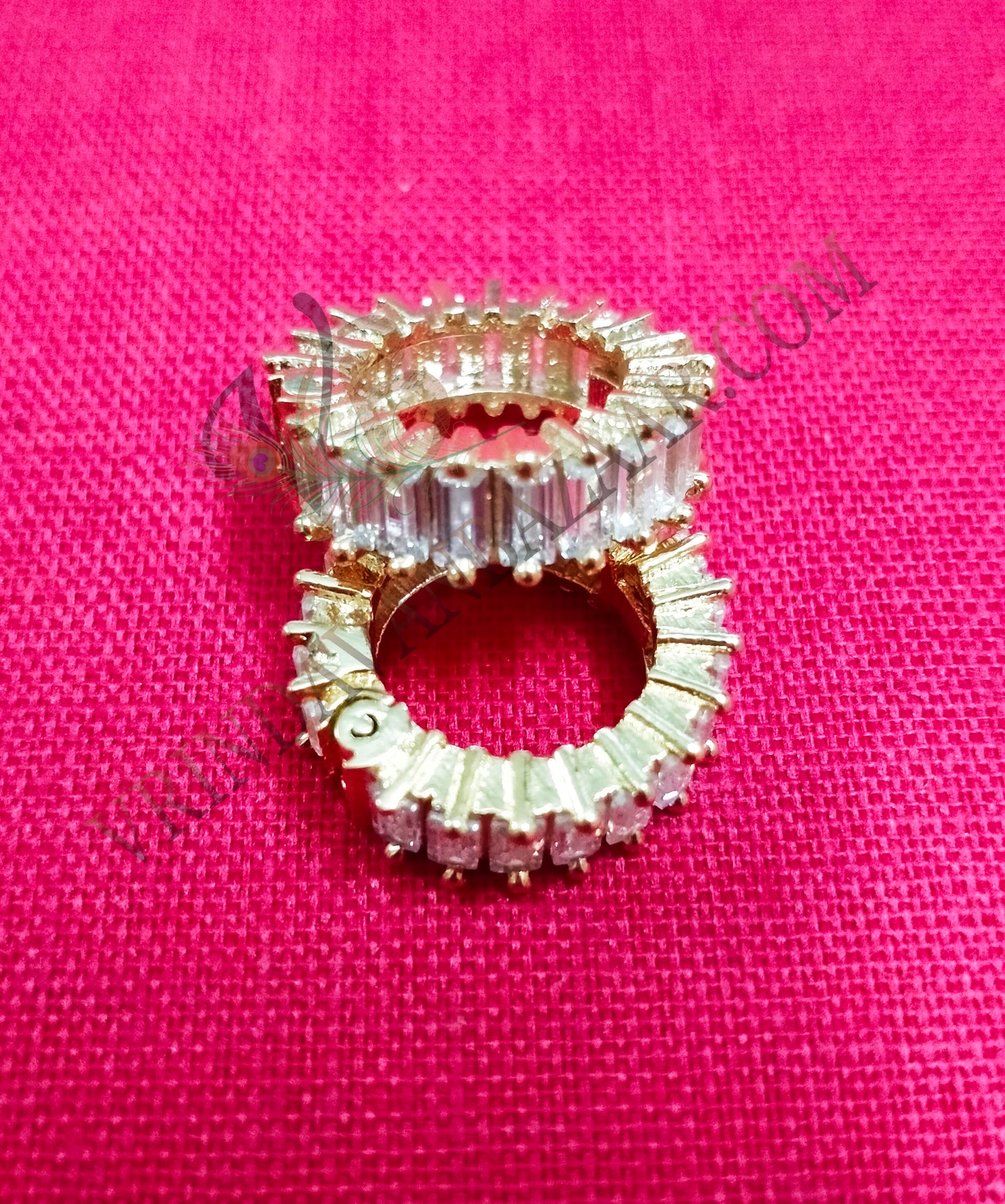 Long white beads artificial stone kangan/ bangle