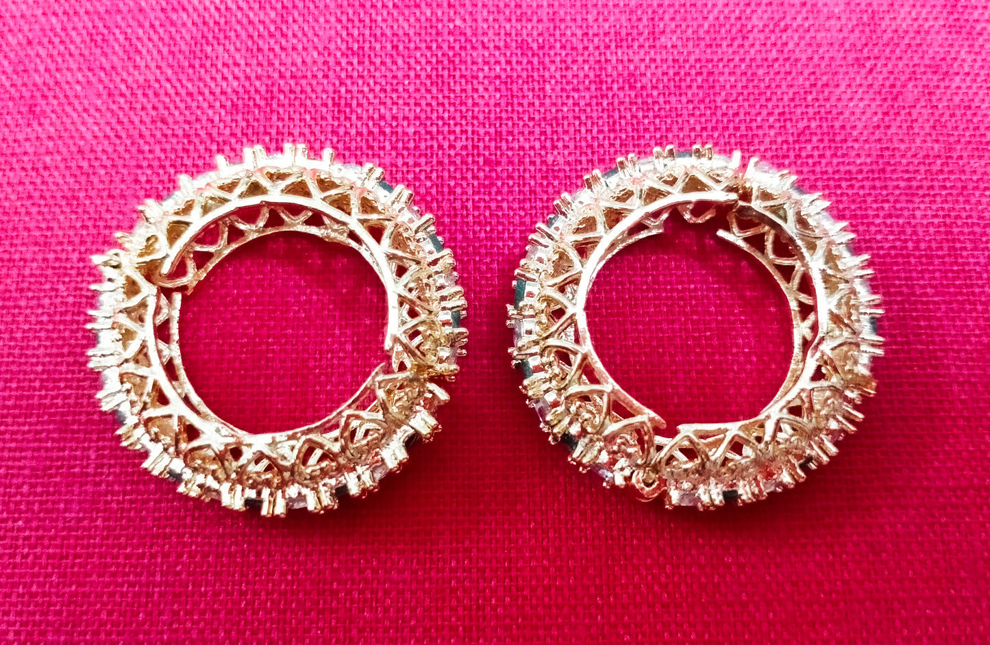 Alternate artificial stone with beautiful metal design kangan/ bangle
