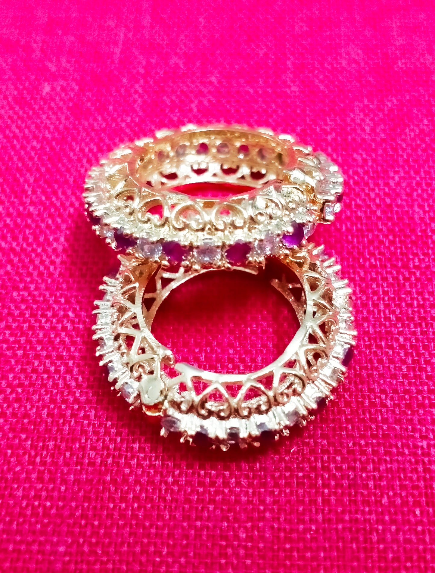 Alternate artificial stone with beautiful metal design kangan/ bangle