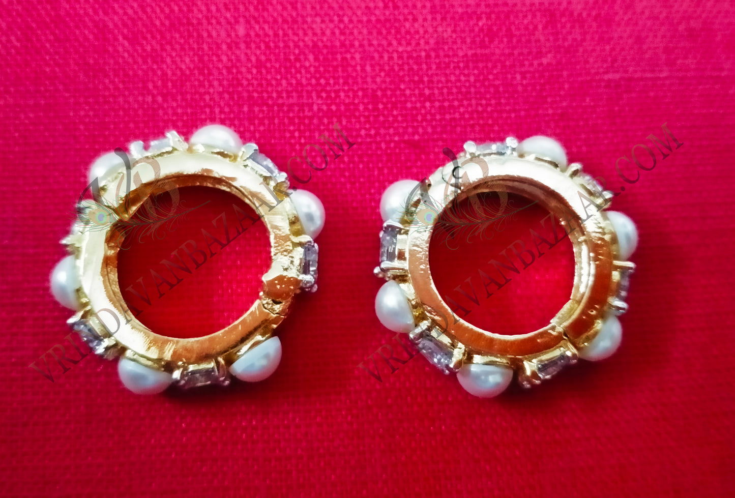 Pearl and artificial stone kangan/ bangle