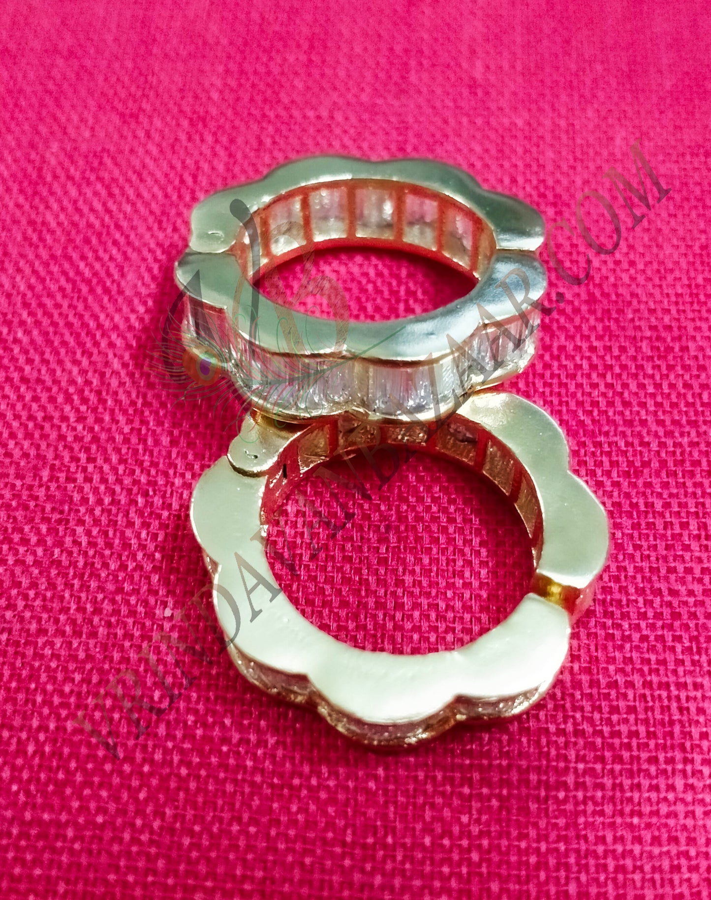 Flower shape artificial stone kangan/ bangle