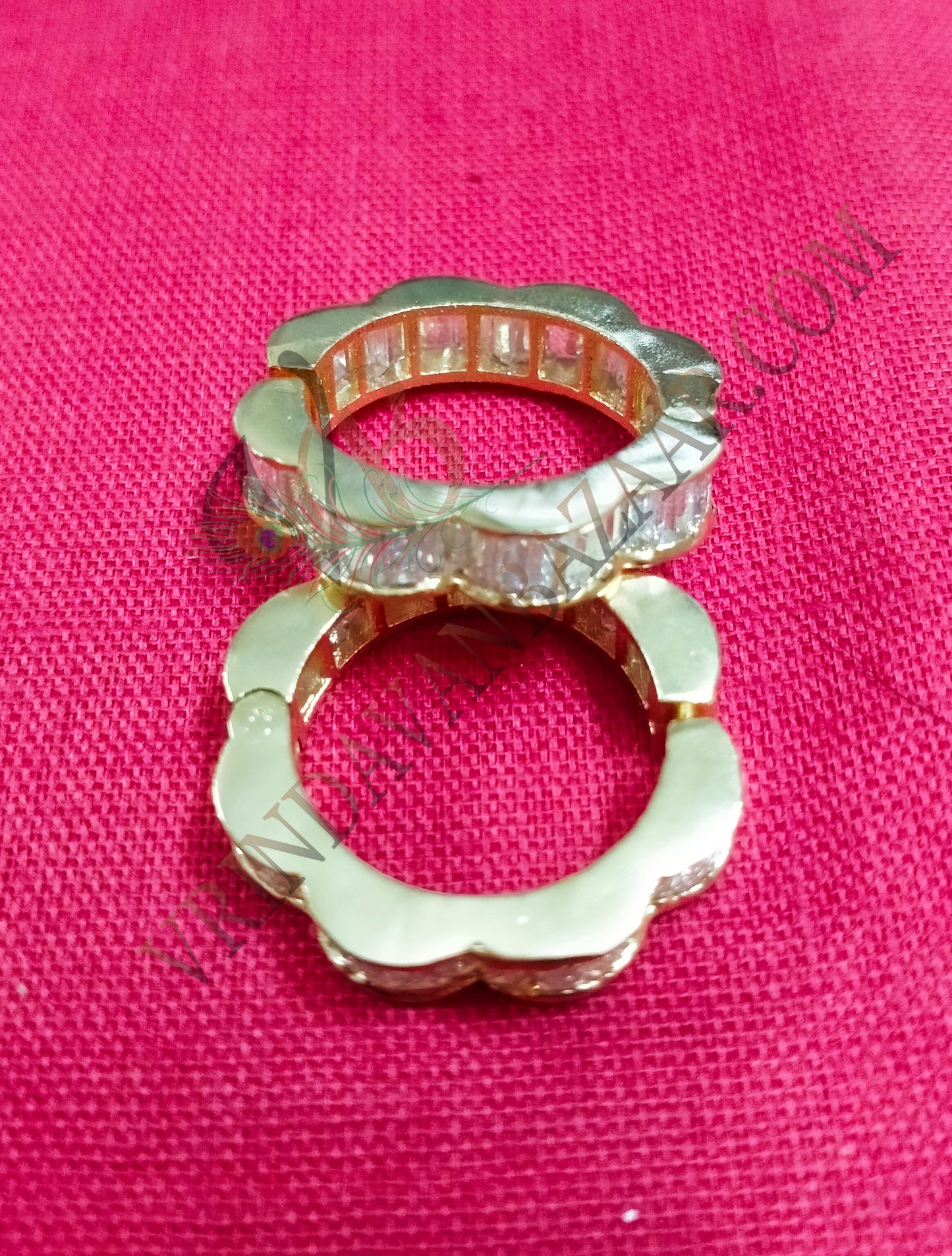 Flower shape artificial stone kangan/ bangle