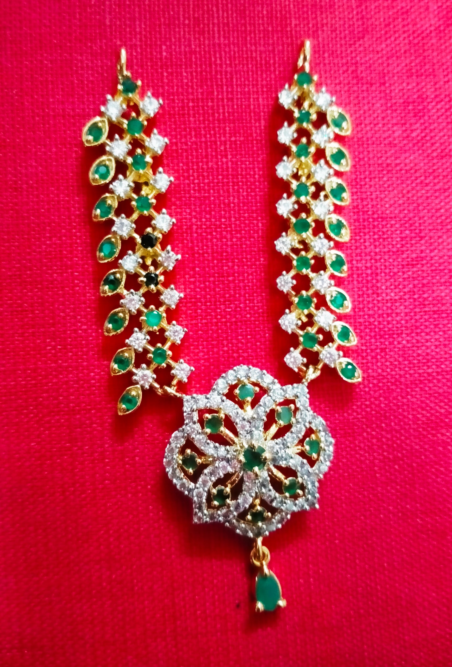 Flower Petal Artificial Stone Mala – Deity Necklace