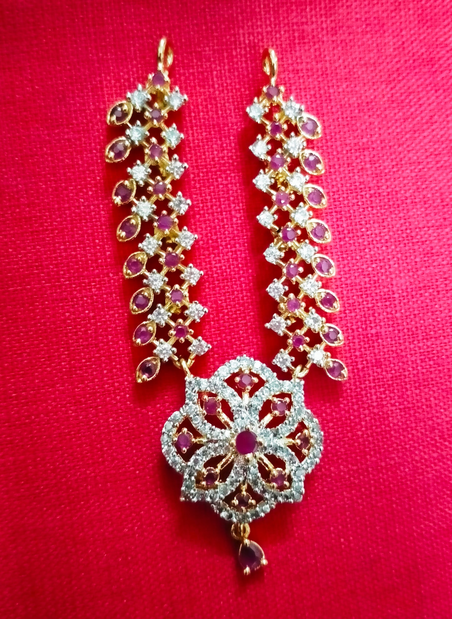 Flower Petal Artificial Stone Mala – Deity Necklace
