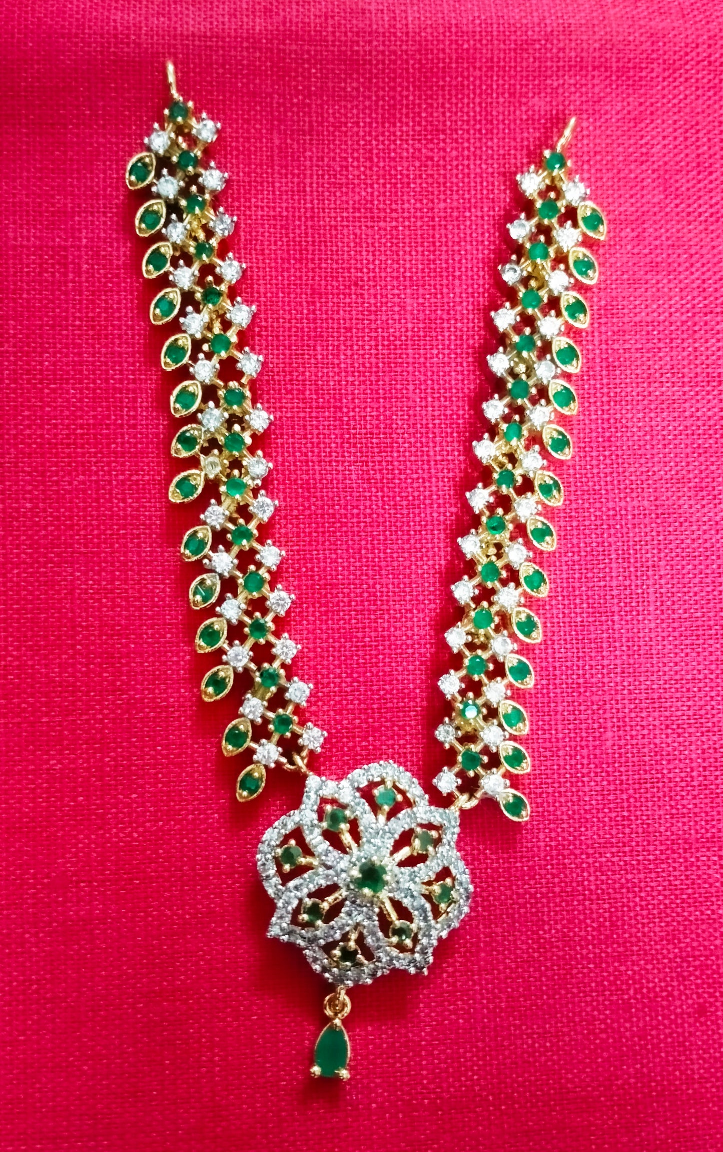 Flower Petal Artificial Stone Mala – Deity Necklace