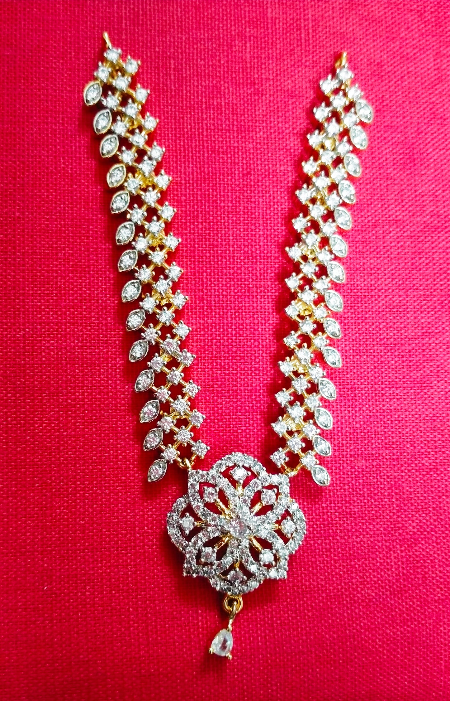 Flower Petal Artificial Stone Mala – Deity Necklace