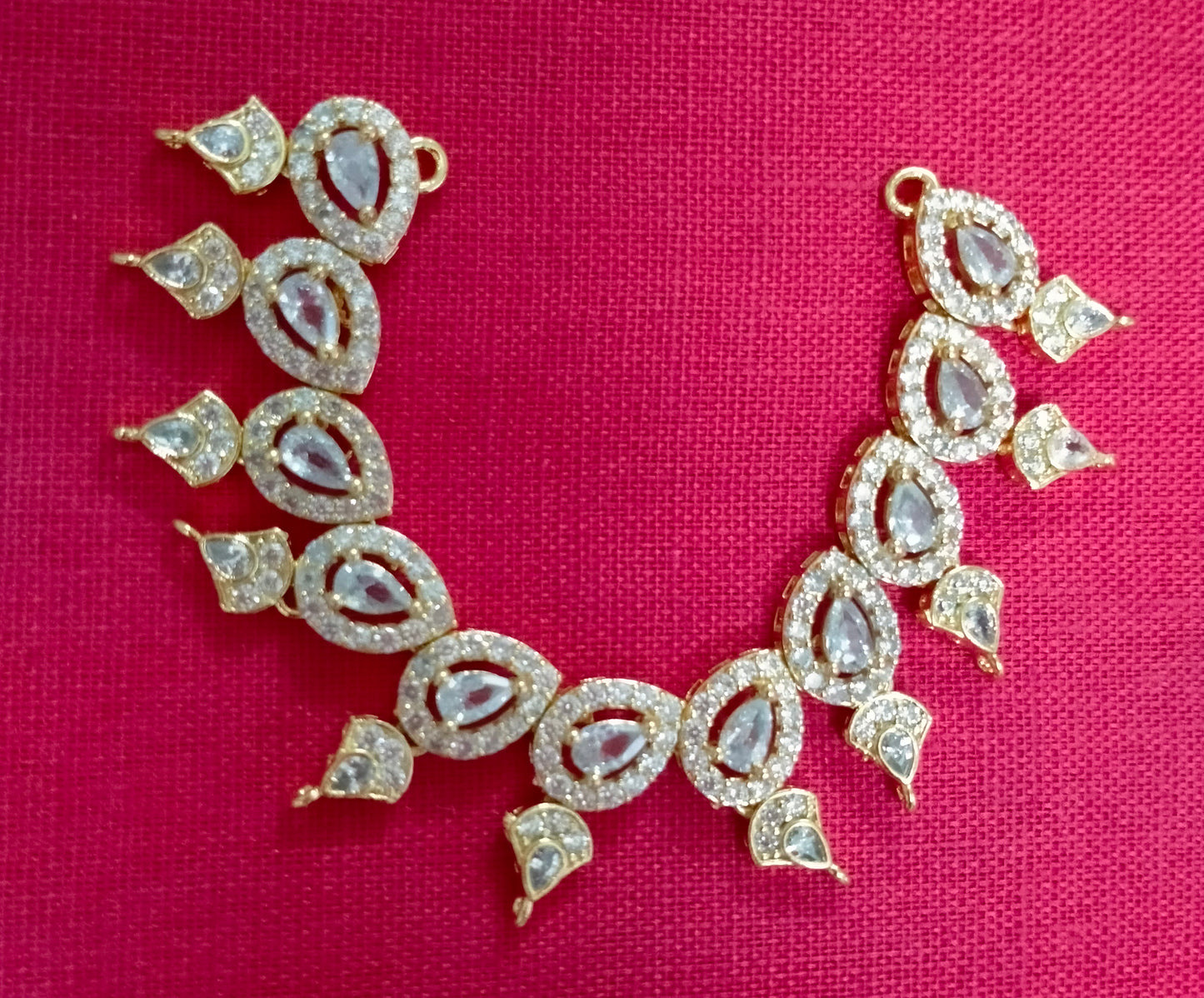 Indian Choker Necklace Artificial Stone – Deity Jewelry