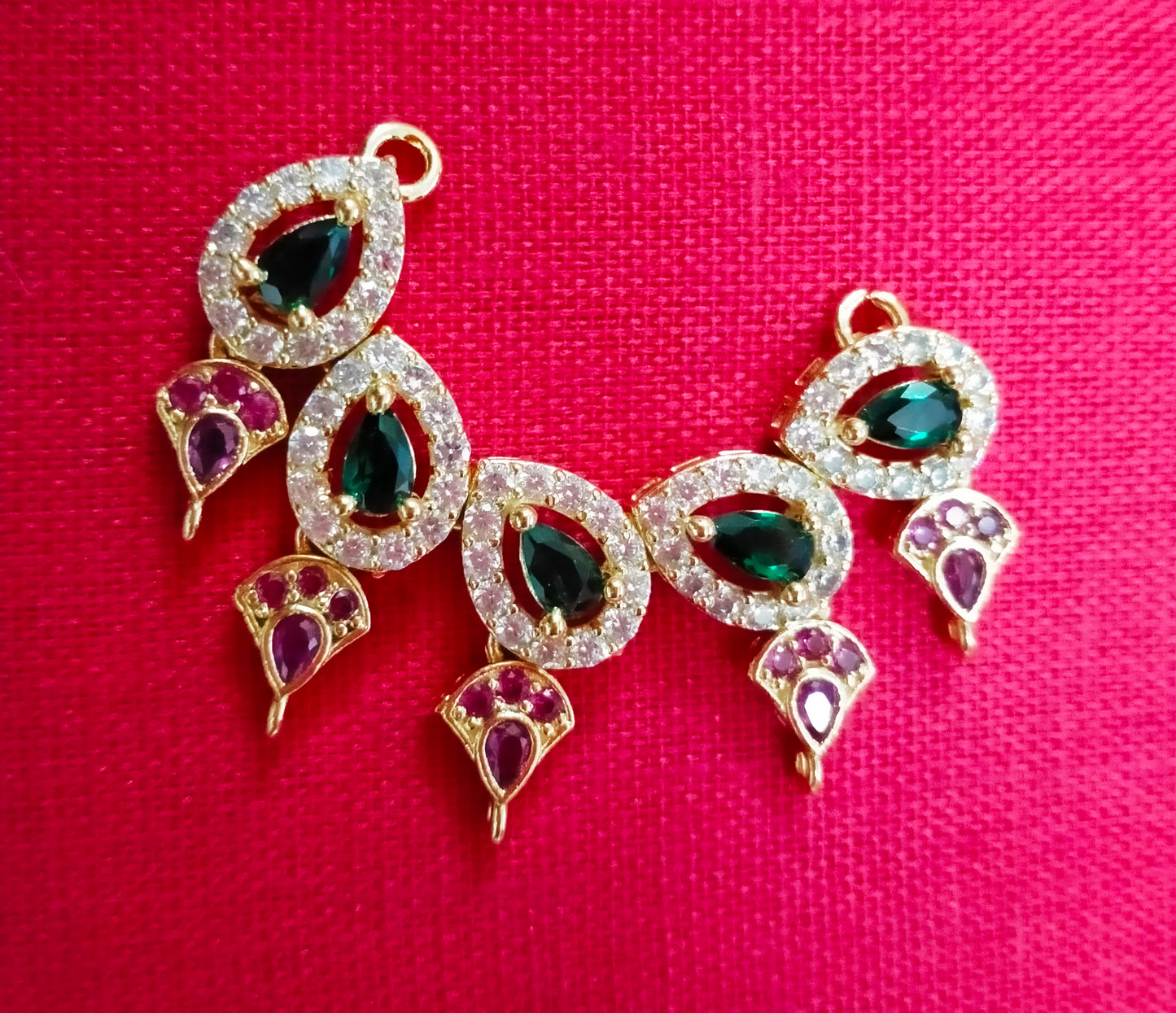 Indian Choker Necklace Artificial Stone – Deity Jewelry