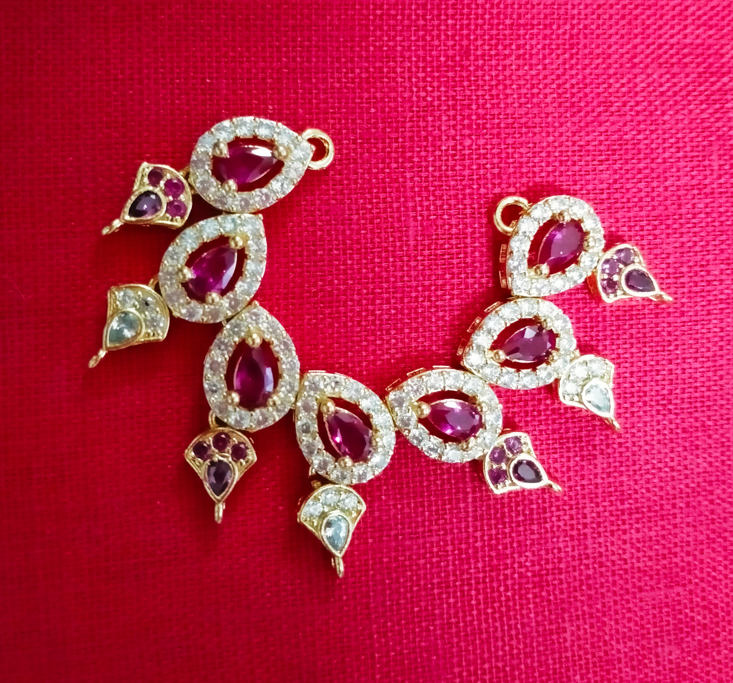 Indian Choker Necklace Artificial Stone – Deity Jewelry