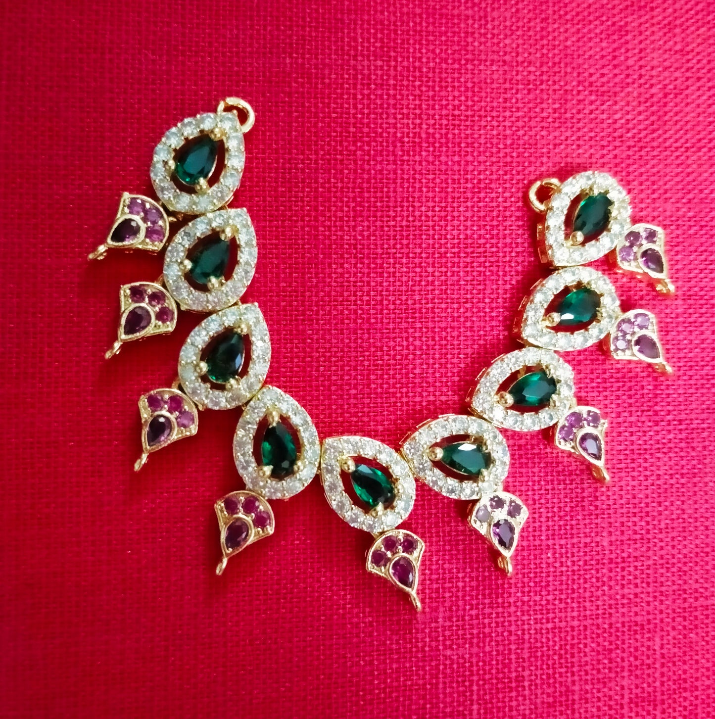 Indian Choker Necklace Artificial Stone – Deity Jewelry