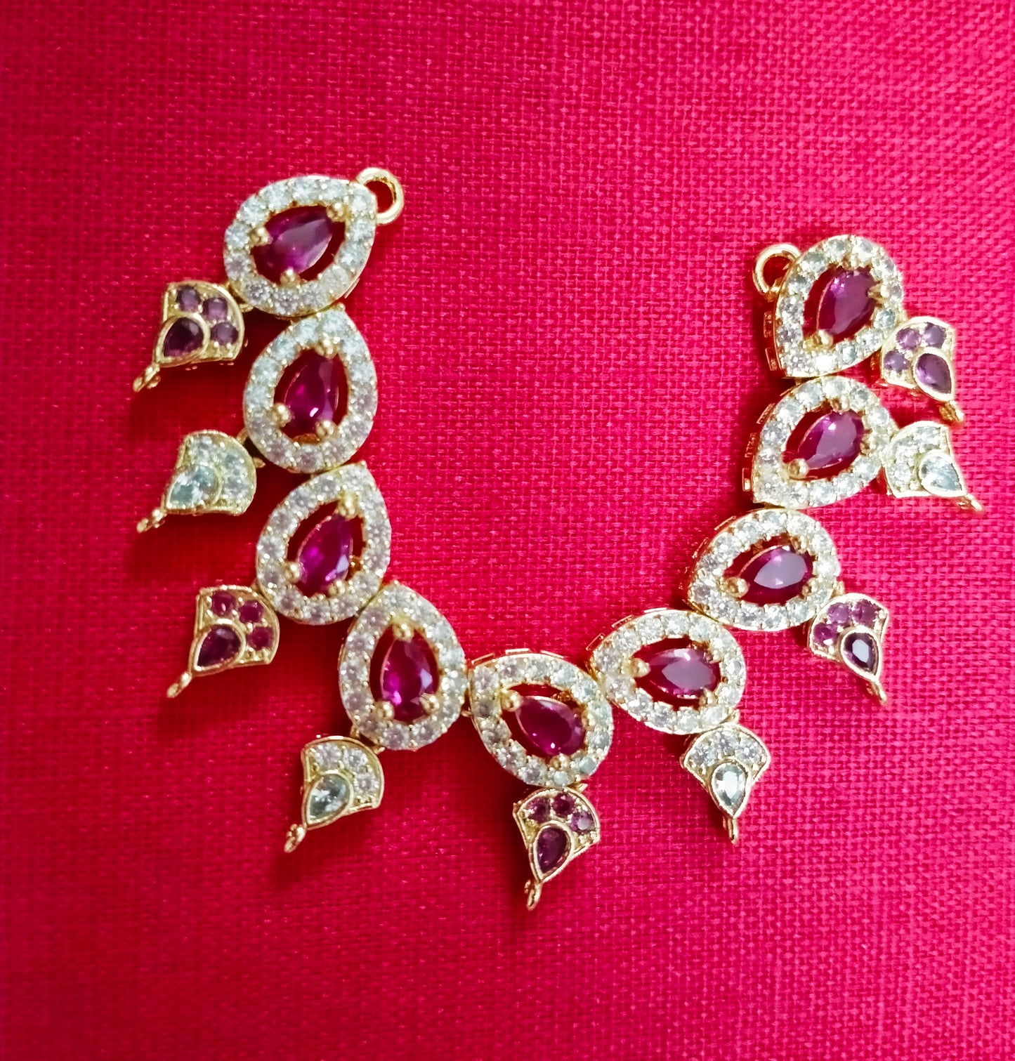 Indian Choker Necklace Artificial Stone – Deity Jewelry