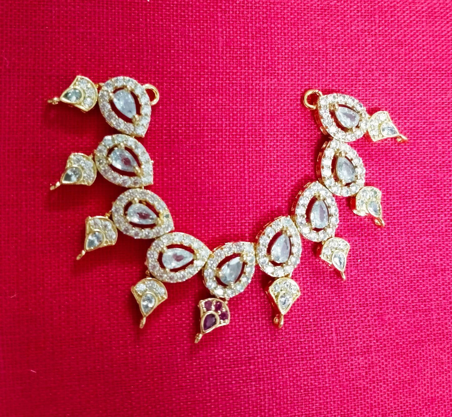 Indian Choker Necklace Artificial Stone – Deity Jewelry
