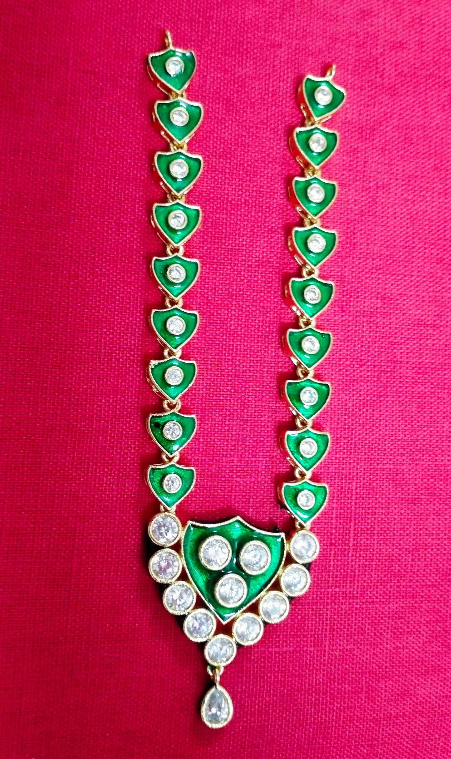 Kundan work artificial stone mala/ necklace