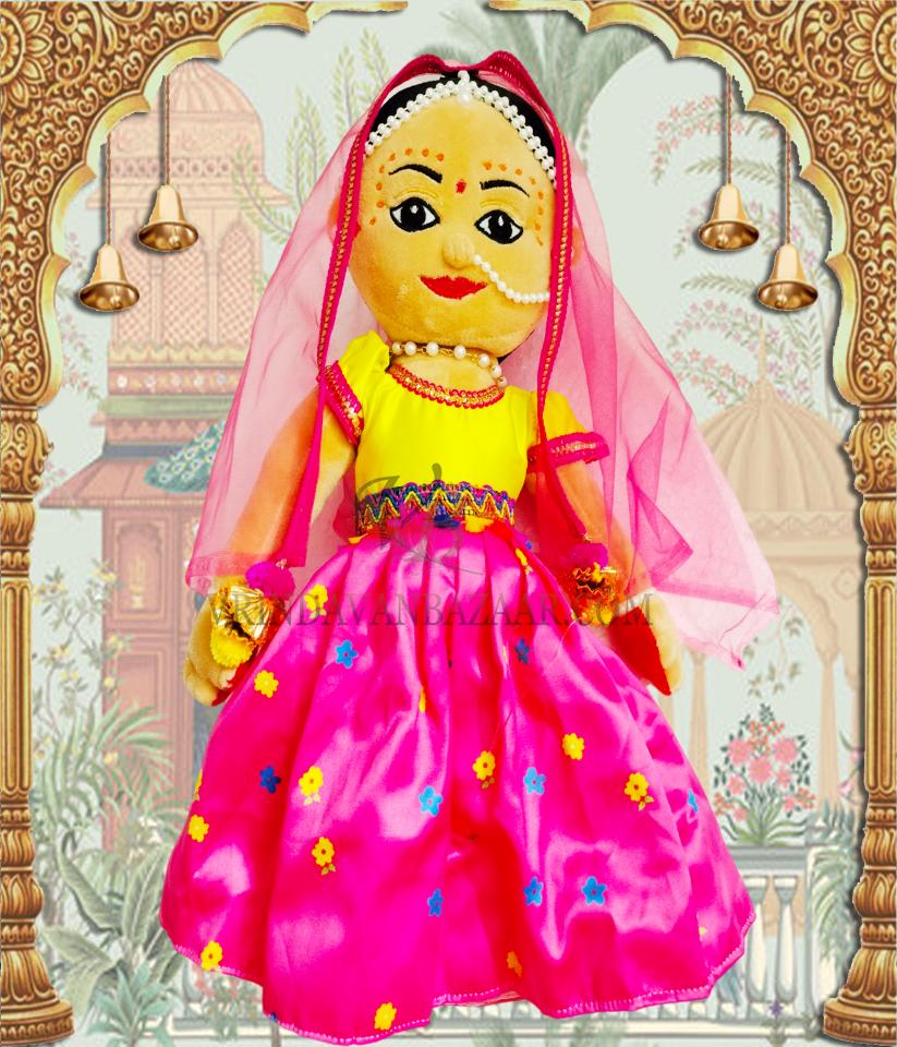 Radha Madhav soft toy; height approx 14.5 inch
