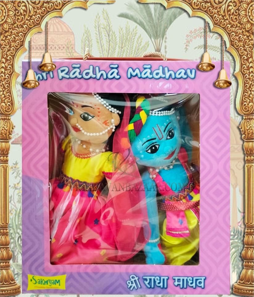 Radha Madhav soft toy; height approx 14.5 inch