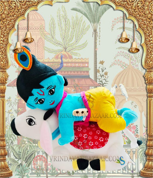 Manohar with Surabhi Cow Soft Toy – Plush Devotional Gift