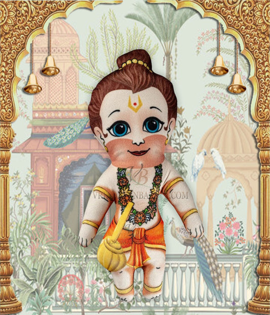 Baby Hanuman soft toy; height 7 inch