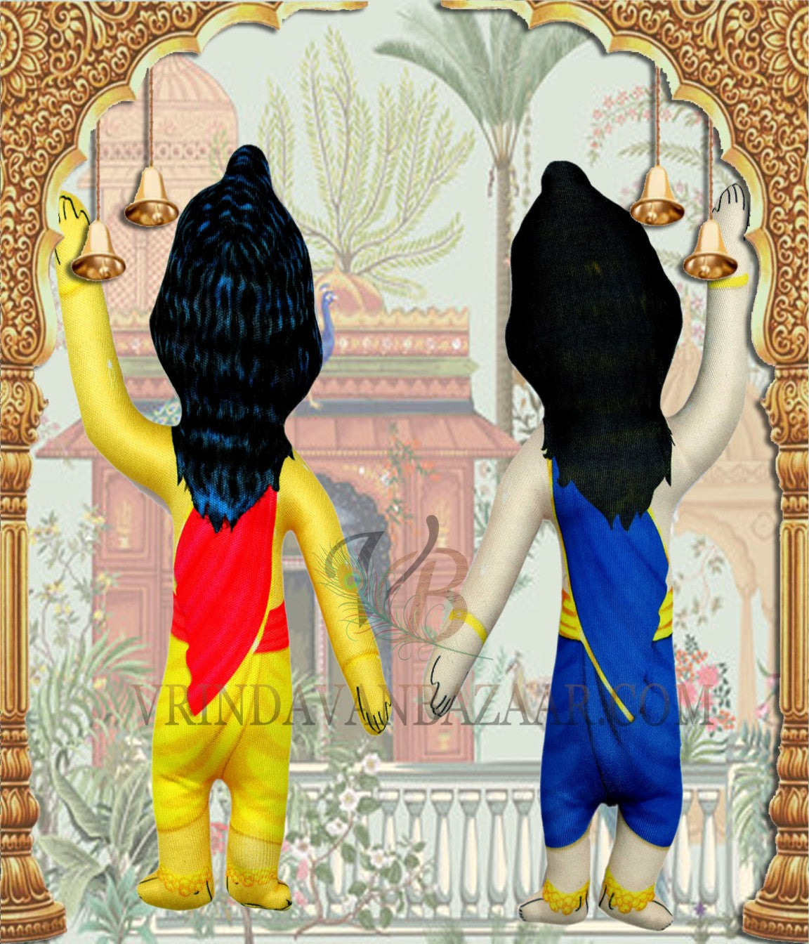 Dancing Gauranga and Nityananda soft and plush washable toy