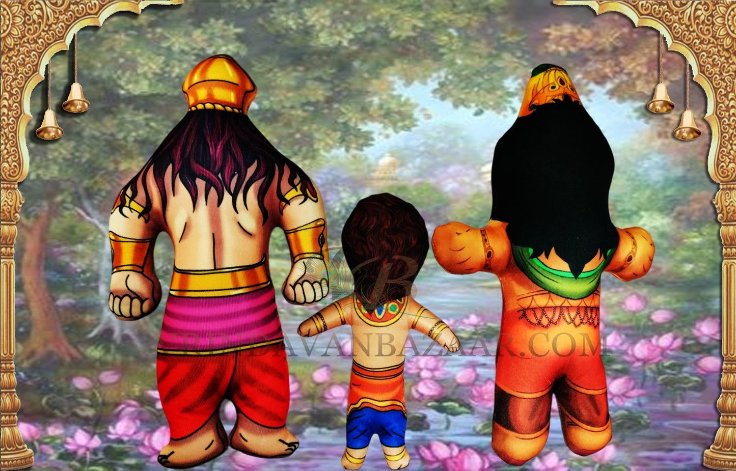 Lord Nrsimhadeva, Prahlad Maharaja and Hiranyakasipu soft toy