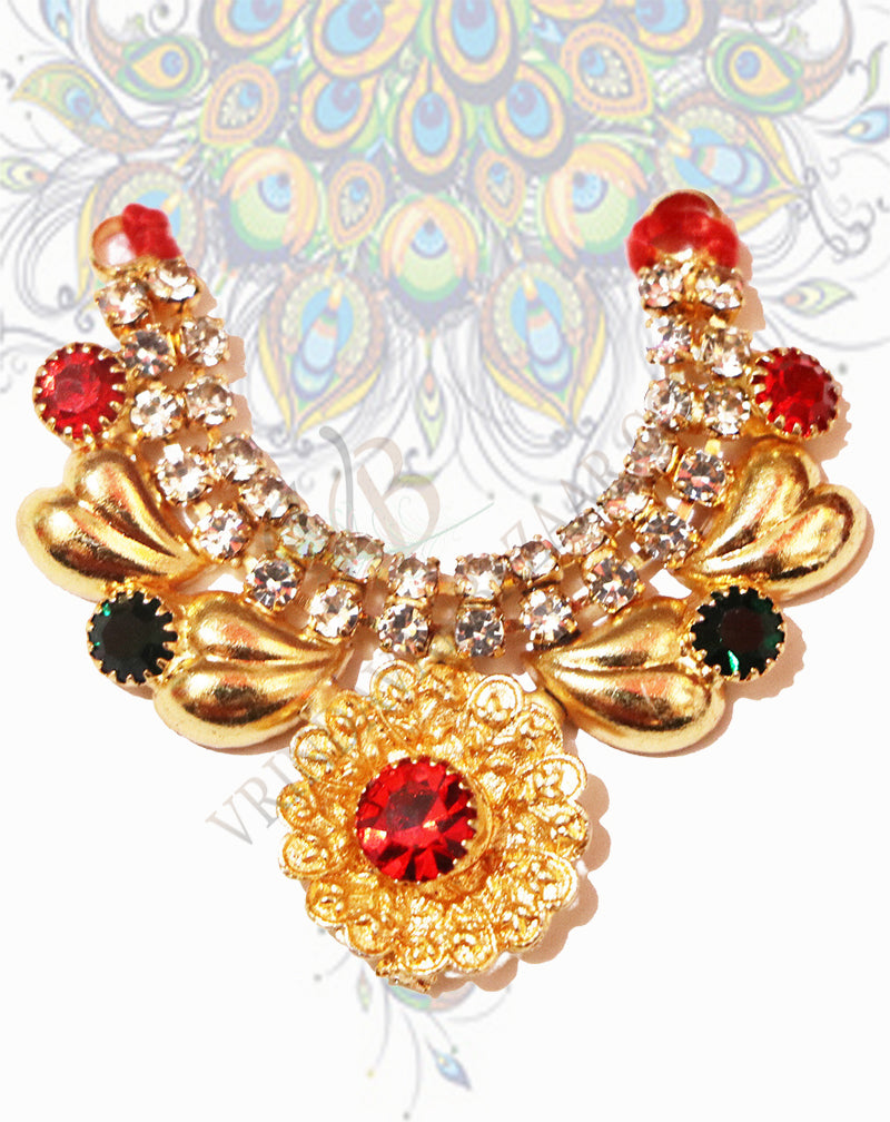 Floral design collar mala