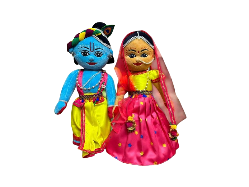 Radha Madhav soft toy; height approx 14.5 inch