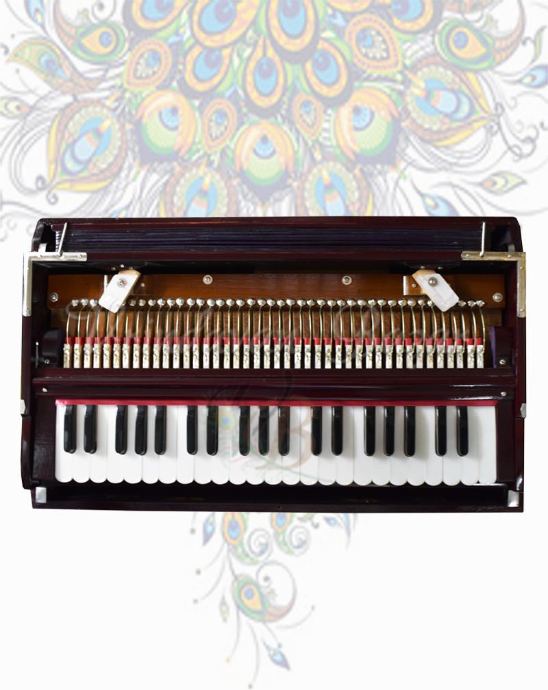 Deluxe Portable Harmonium, Dark Mahogany, 2 Reeds, 3.5 octaves