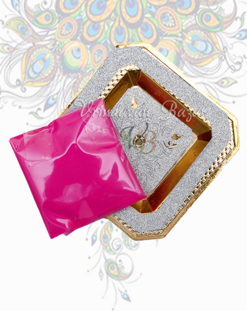 Square tray with one colour packet