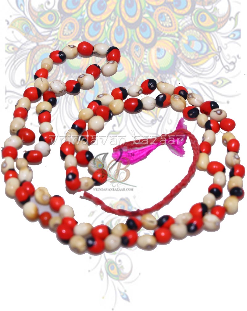 Gunja mala red and white/ Rakt Beej/ Chirmi Mala 40 seeds approx
