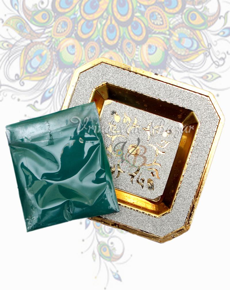Square tray with one colour packet