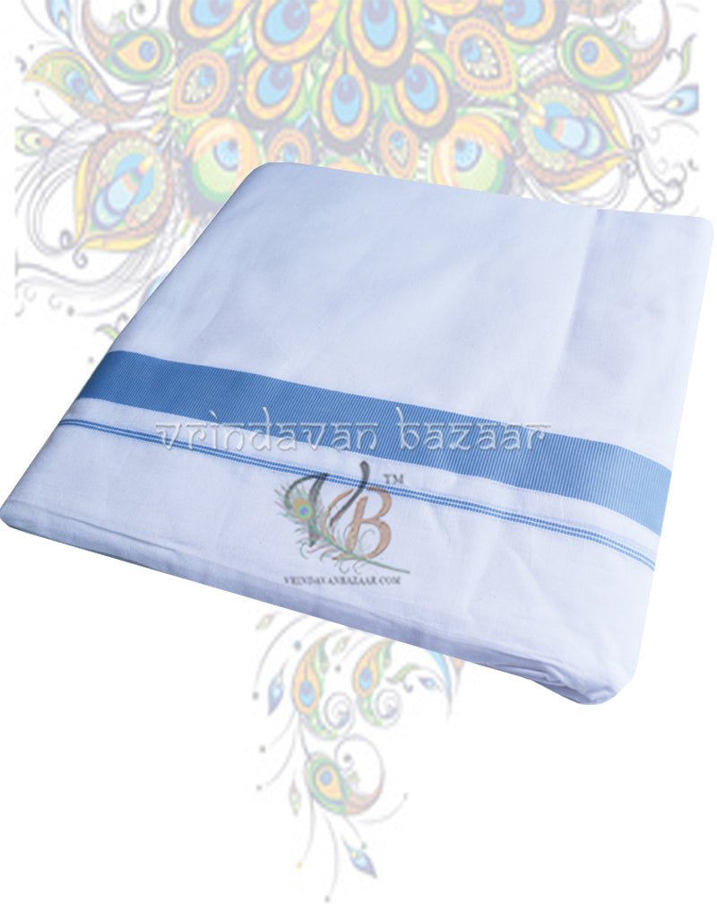 Cotton gents dhoti with broad border