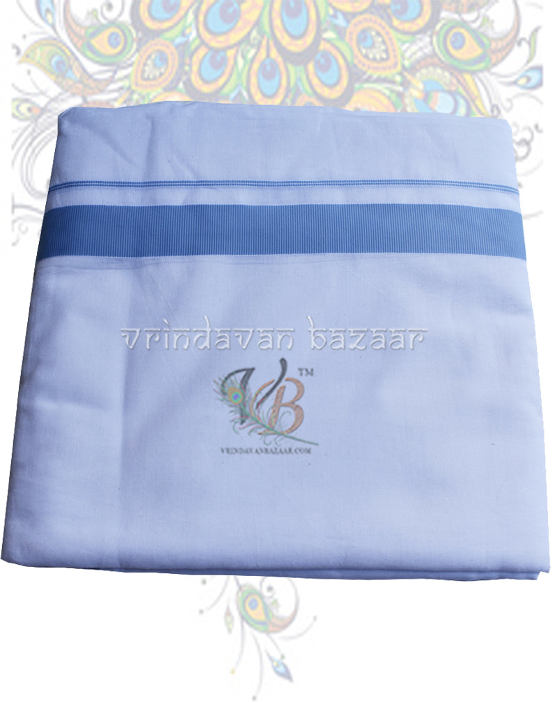 Cotton gents dhoti with broad border