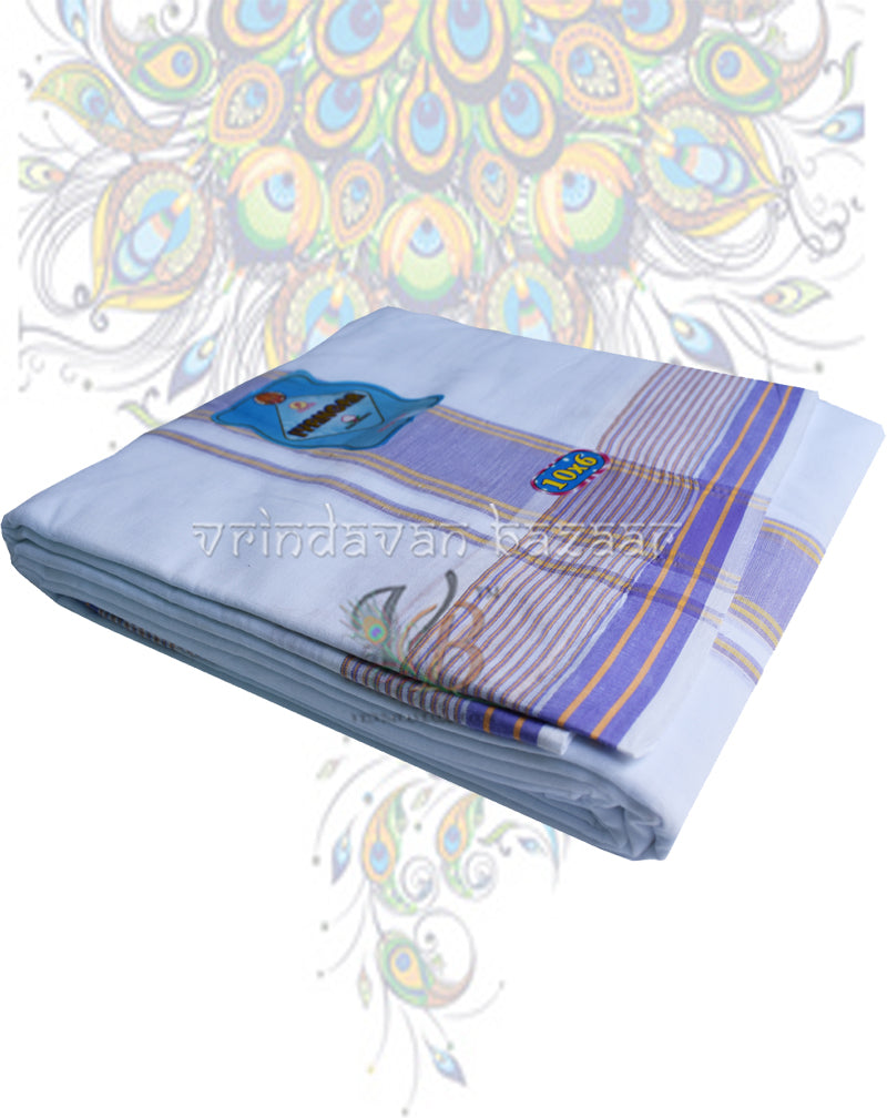 Cotton gents dhoti with broad border