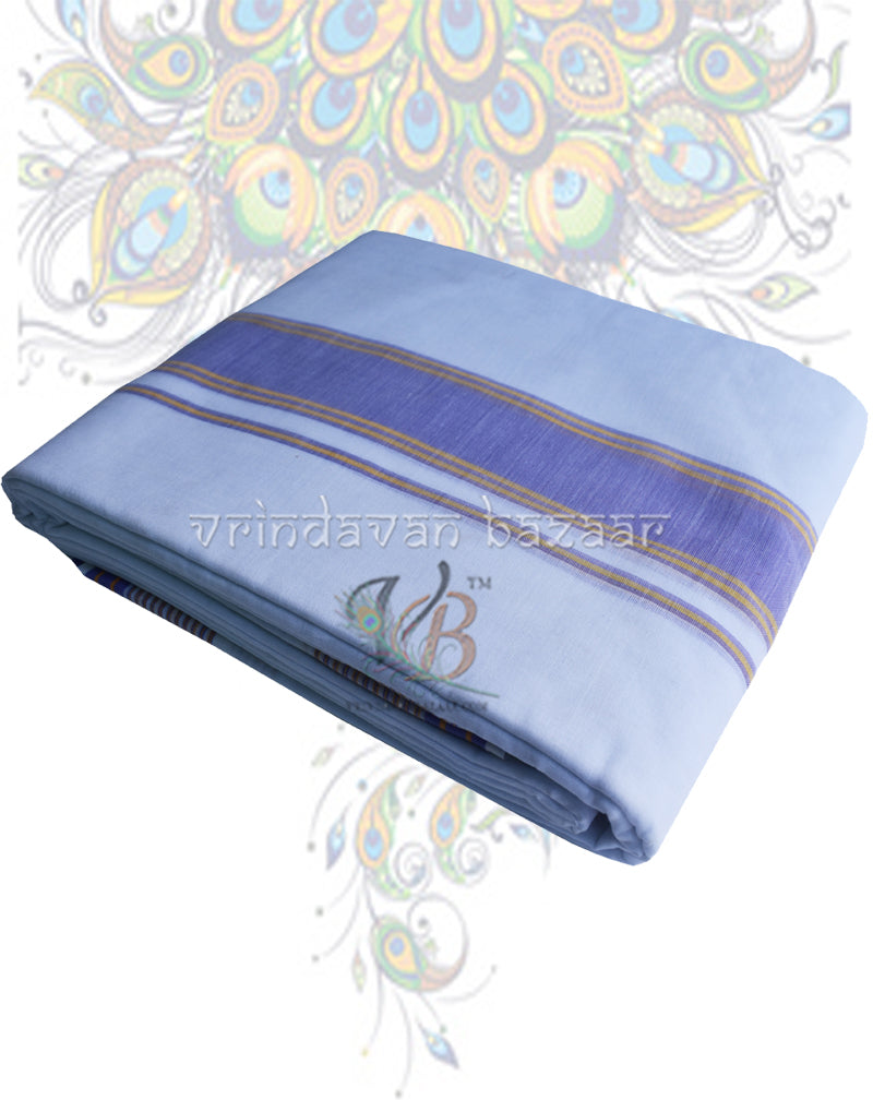 Cotton gents dhoti with broad border
