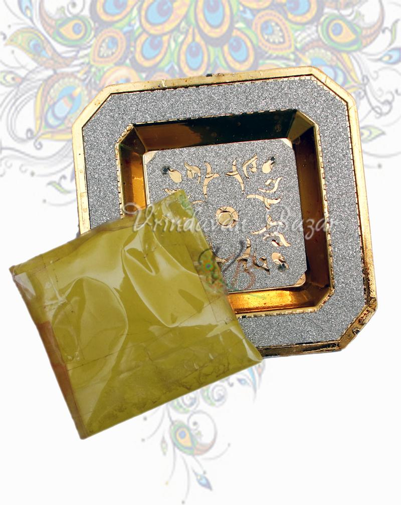 Square tray with one colour packet