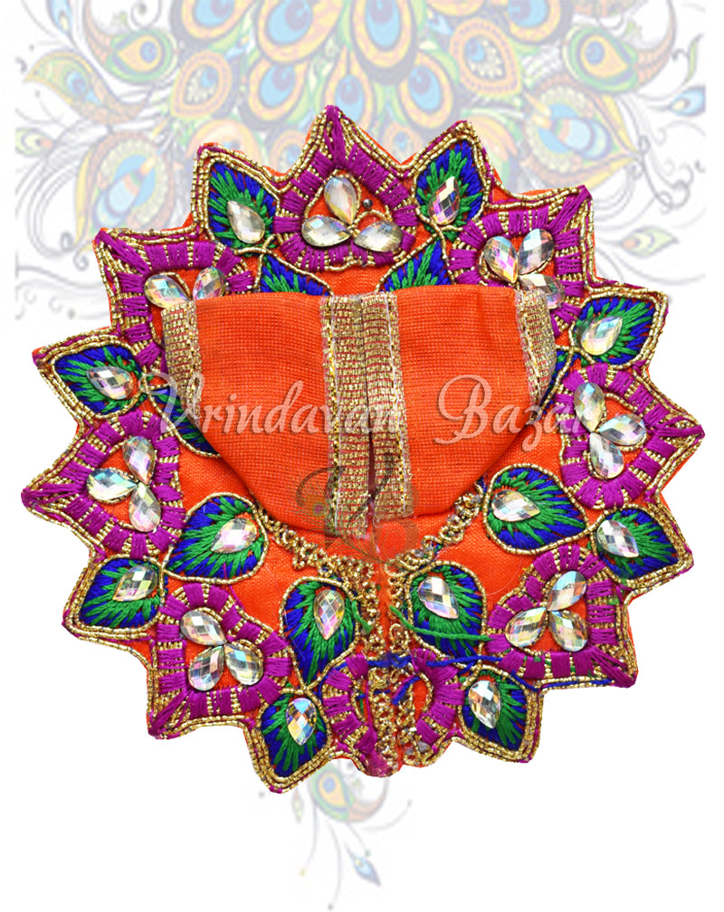 Pink pan flower laddu gopal dress; Size 2